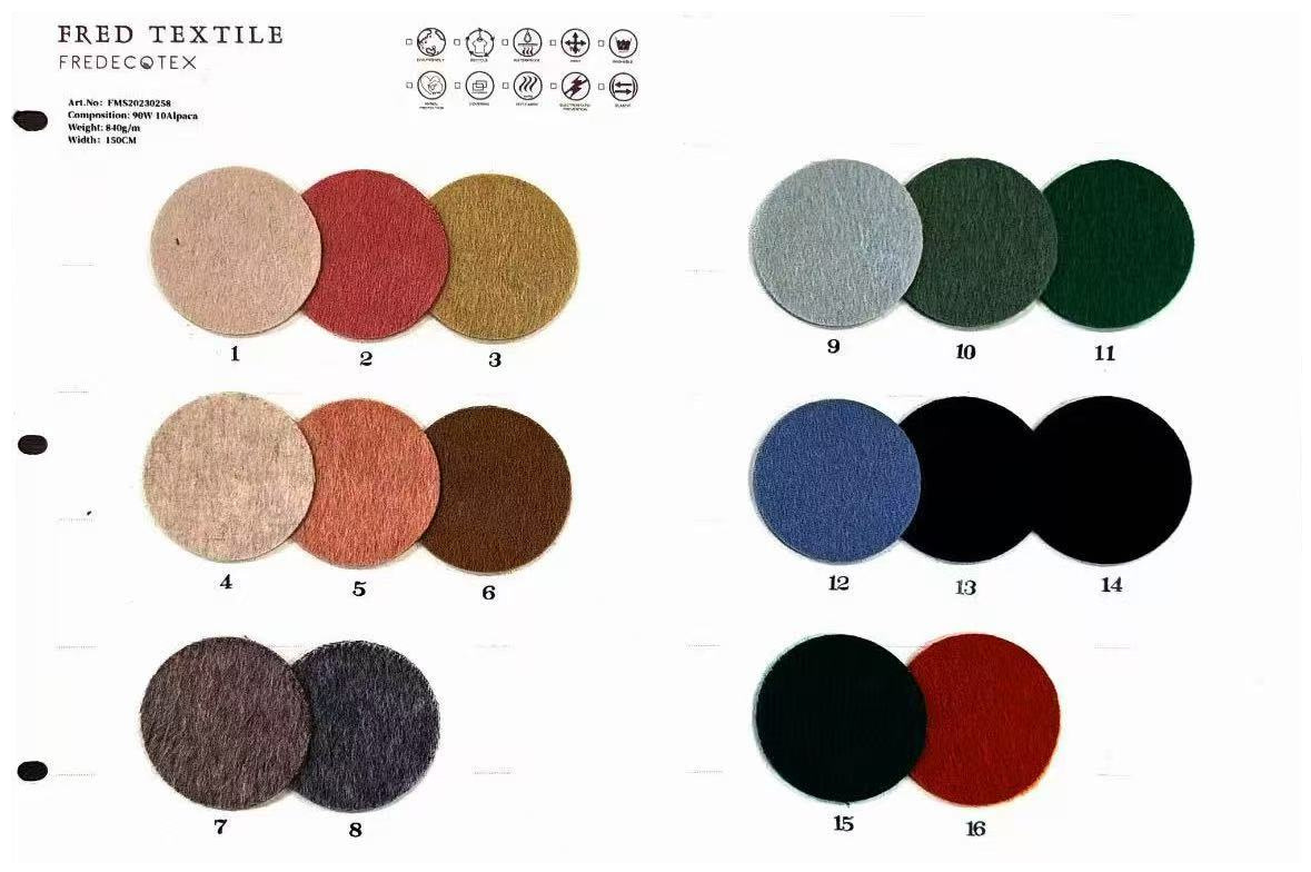 Fred Textile circular colour sample overview